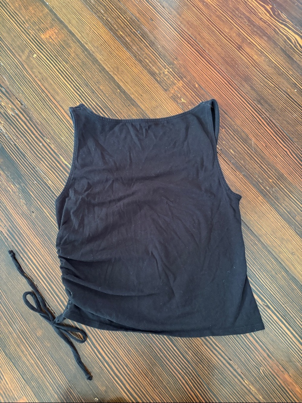 wild fable Black Side-Tie Tank Top
